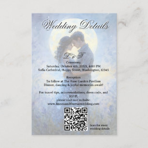 Moonlight Wedding Celestial Love Night Sky Theme Informatiekaartje