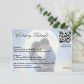 Moonlight Wedding Celestial Love Night Sky Theme Informatiekaartje (Staand voorkant)