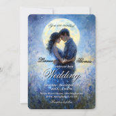 Moonlight Wedding Celestial Love Night Sky Theme Kaart (Voorkant)