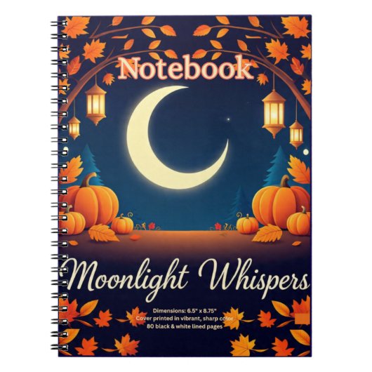 Moonlight Whispers Herfst Spiral Notitieboek (Voorkant)