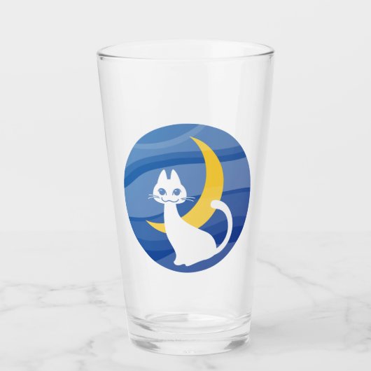 Moonlight white cat glas (Voorkant)