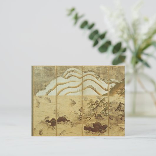 Moonlight Winter Landschap Briefkaart (Staand voorkant)