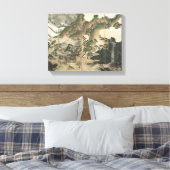 Moonlight Winter Landschap Canvas Afdruk (Insitu (Slaapkamer))