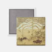 Moonlight Winter Landschap Magneet (Voorkant / Achterkant)