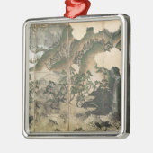 Moonlight Winter Landschap Metalen Ornament (Links)