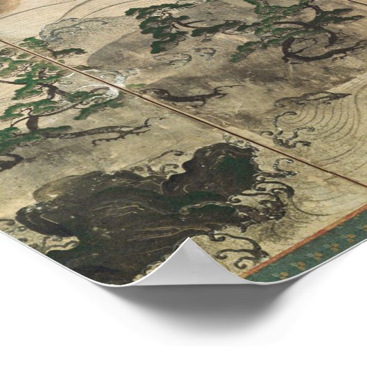 Moonlight Winter Landschap Poster (Hoek)