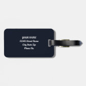 Moonlight Winter Wolf Pine Tree Forest Bagagelabel (Achterkant horizontaal)