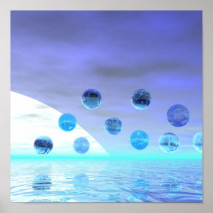 Moonlight Wonder, Abstracte Reis aan Onbekend Poster