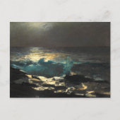 Moonlight, Wood Island Light van Winslow Homer. Briefkaart (Voorkant)