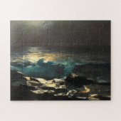 Moonlight, Wood Island Light van Winslow Homer. Legpuzzel (Horizontaal)