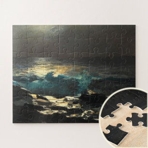 Moonlight, Wood Island Light van Winslow Homer. Legpuzzel