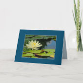 MOONLIGHT-YELLOW LOTUS BLOSSOM/BUDDHA QUOTE KAART (Voorkant)