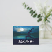 Moonlight Yoga Meditation Crescent Moon Salutation Kortingskaartje (Staand voorkant)