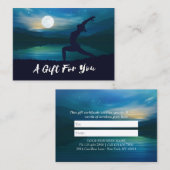 Moonlight Yoga Meditation Crescent Moon Salutation Kortingskaartje (Voorkant / Achterkant)