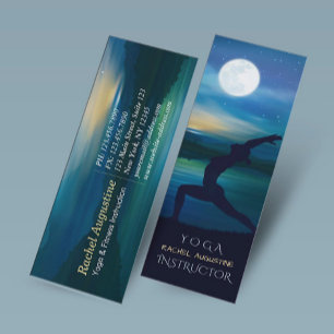 Moonlight Yoga Meditation Crescent Moon Salutation Mini Visitekaartje
