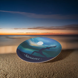 Moonlight Yoga Meditation Crescent Moon Salutation Papieren Bordje