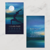 Moonlight Yoga Teacher Half Moon Pose 5 Class Pass Klantenkaartje (Voorkant / Achterkant)