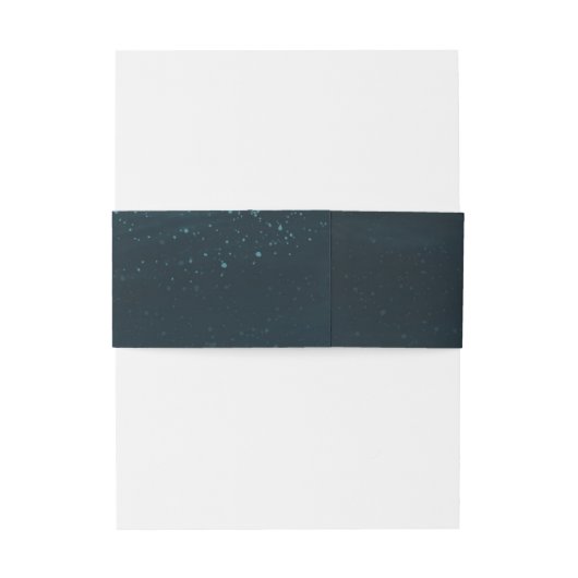 Moonlight Zee Monogram Belly Band - Midnight Blue Uitnodigingen Wikkel (Achterkant Voorbeeld)