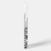 Moonlight Zilver en Witte Peacock Case-Mate iPhone Case (Achterkant / Links)