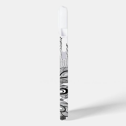 Moonlight Zilver en Witte Peacock Case-Mate iPhone Case (Achterkant / Links)