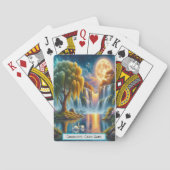 Moonlight zwanen Monogram Go vis spel Pokerkaarten (Achterkant)