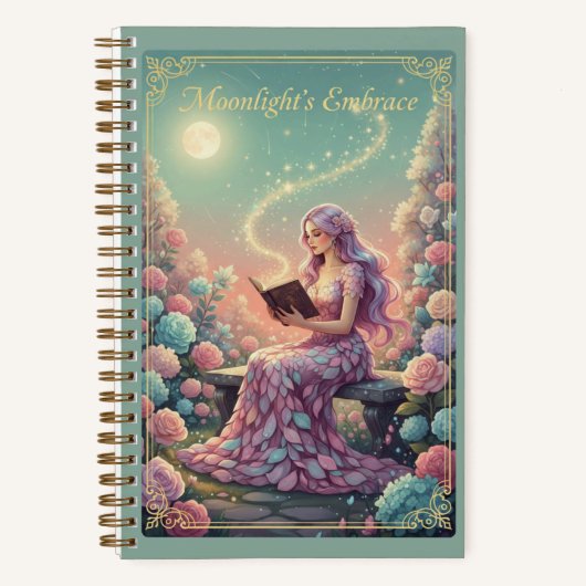 Moonlight's Embrace Enchanted Garden Journal Notitieboek (Voorkant)