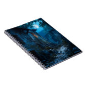 Moonlit Abandoned Village Path Notebook Notitieboek (Rechterzijde)