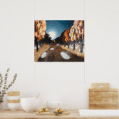 Moonlit Autumn Night: 24x20 afdrukken Poster (Keuken)
