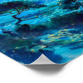 Moonlit Bay met boten Impressionistische Nocturne Poster (Hoek)