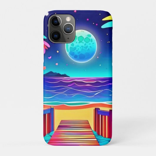 Moonlit Beach kleuren Case-Mate iPhone Case (Achterkant)