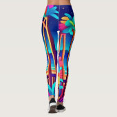Moonlit Beach kleuren Leggings (Achterkant)
