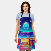 Moonlit Beach kleuren Schort (Gedragen)