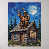Moonlit Belief: Bigfoot's Cabin Companion Poster (Voorkant)