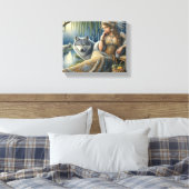 Moonlit Betovering in het Mystic Forest10x8 Canvas Afdruk (Insitu (Slaapkamer))