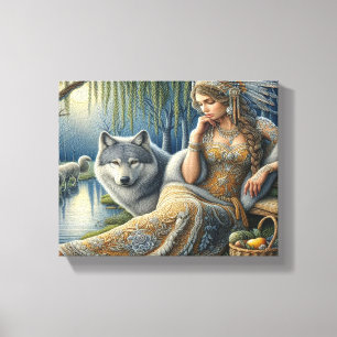 Moonlit Betovering in het Mystic Forest10x8 Canvas Afdruk