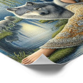 Moonlit Betovering in het Mystic Forest10x8 Poster (Hoek)