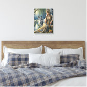 Moonlit Betovering in het Mystic Forest12x16 Canvas Afdruk (Insitu (Slaapkamer))