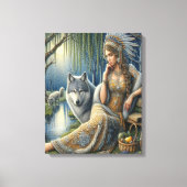 Moonlit Betovering in het Mystic Forest16x20 Canvas Afdruk (Voorkant)