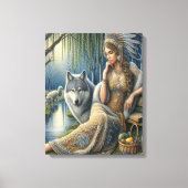 Moonlit Betovering in het Mystic Forest16x20 Canvas Afdruk (Voorkant)