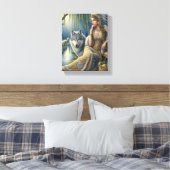 Moonlit Betovering in het Mystic Forest8x10 Canvas Afdruk (Insitu (Slaapkamer))