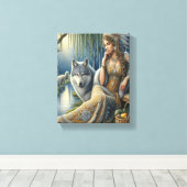 Moonlit Betovering in het Mystic Forest8x10 Canvas Afdruk (Insitu (Houten vloer))