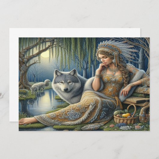 Moonlit Betovering in het Mystic Forest Bedankkaart (Voorkant / Achterkant)