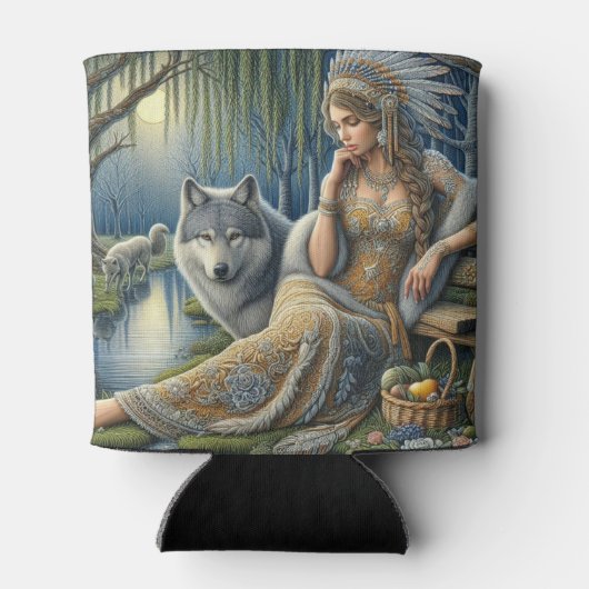 Moonlit Betovering in het Mystic Forest Blikjeskoeler (Achterkant)