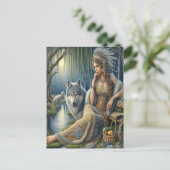 Moonlit Betovering in het Mystic Forest Briefkaart (Staand voorkant)