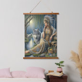 Moonlit Betovering in het Mystic Forest Hangend Wandkleed (Slaapkamer)