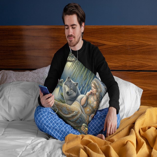 Moonlit Betovering in het Mystic Forest Kussen (Creator heeft geüpload)