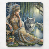 Moonlit Betovering in het Mystic Forest Muismat (Voorkant)