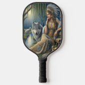 Moonlit Betovering in het Mystic Forest Pickleball Paddle (Voorkant)