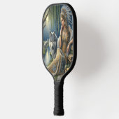 Moonlit Betovering in het Mystic Forest Pickleball Paddle (Links)