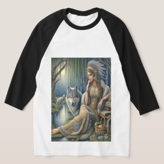 Moonlit Betovering in het Mystic Forest T-shirt (Laagn)